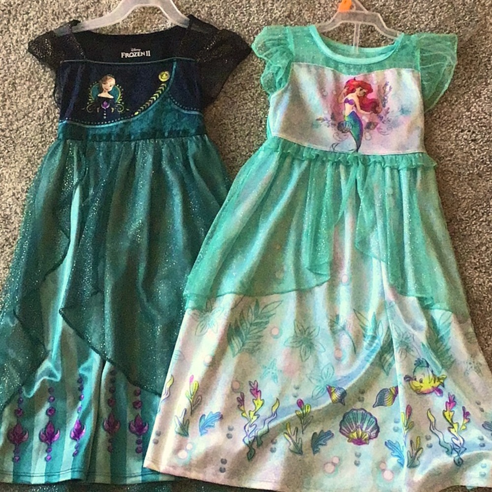 Set of two toddler princess nightgown dresses